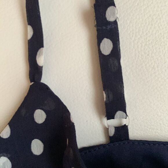 NWT By❤️By Summer Polka Dots Sleeveless Ruffle Mini Dress Size S - Picture 8 of 12